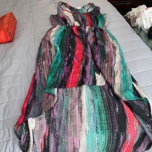 Cute dress -shirt in front and long in the back.